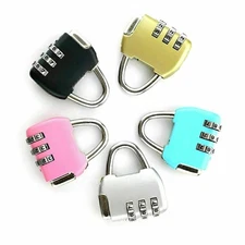 Cute Travel Luggage Padlock Mini 3 Digit Combination Cable Lock Sport Locker Bag