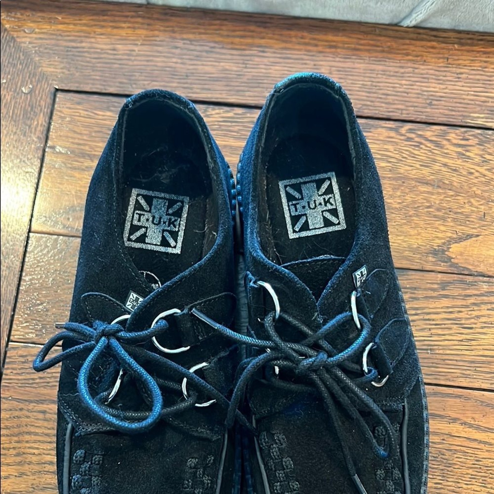 SAOLA Oxford T.U.K creeper unisex nere con suola platform taglia 8m 10w