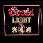 VINTAGE COORS LIGHT 1987 LIGHTED MIRROR WALL HANGING BEER SIGN Tested Works BAR
