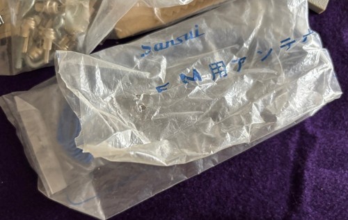 80’s Sansui Cleaning Cloth Blue Wires Connectors Audio Eq Accessories As Is - Picture 3 of 5
