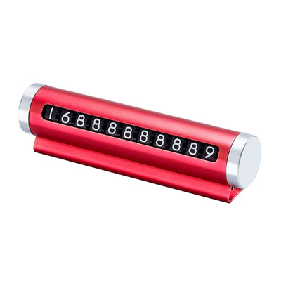 Metal Car Temporary Parking Card Universal Rotate Phone Number Plate Aluminum St