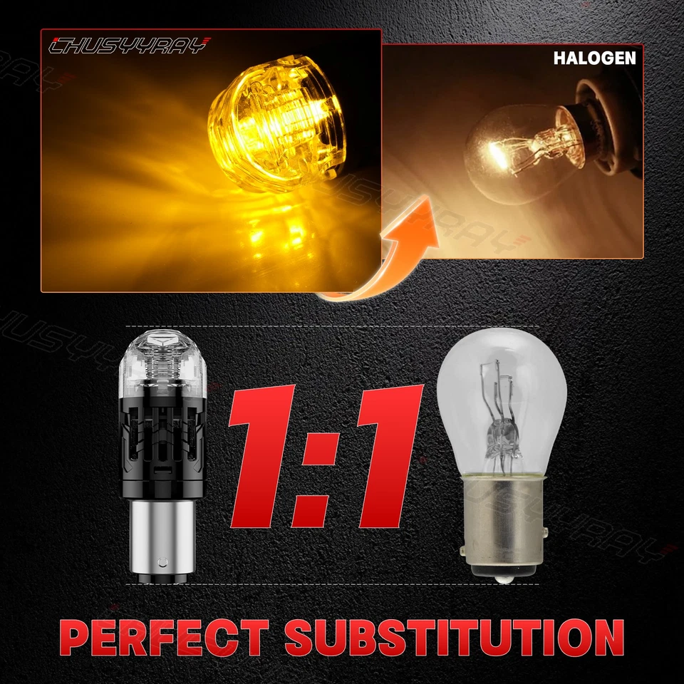 Bombilla LED intermitente amarilla para Mitsubishi Eclipse 1990-2005 - 1157 Foto 4 de 4