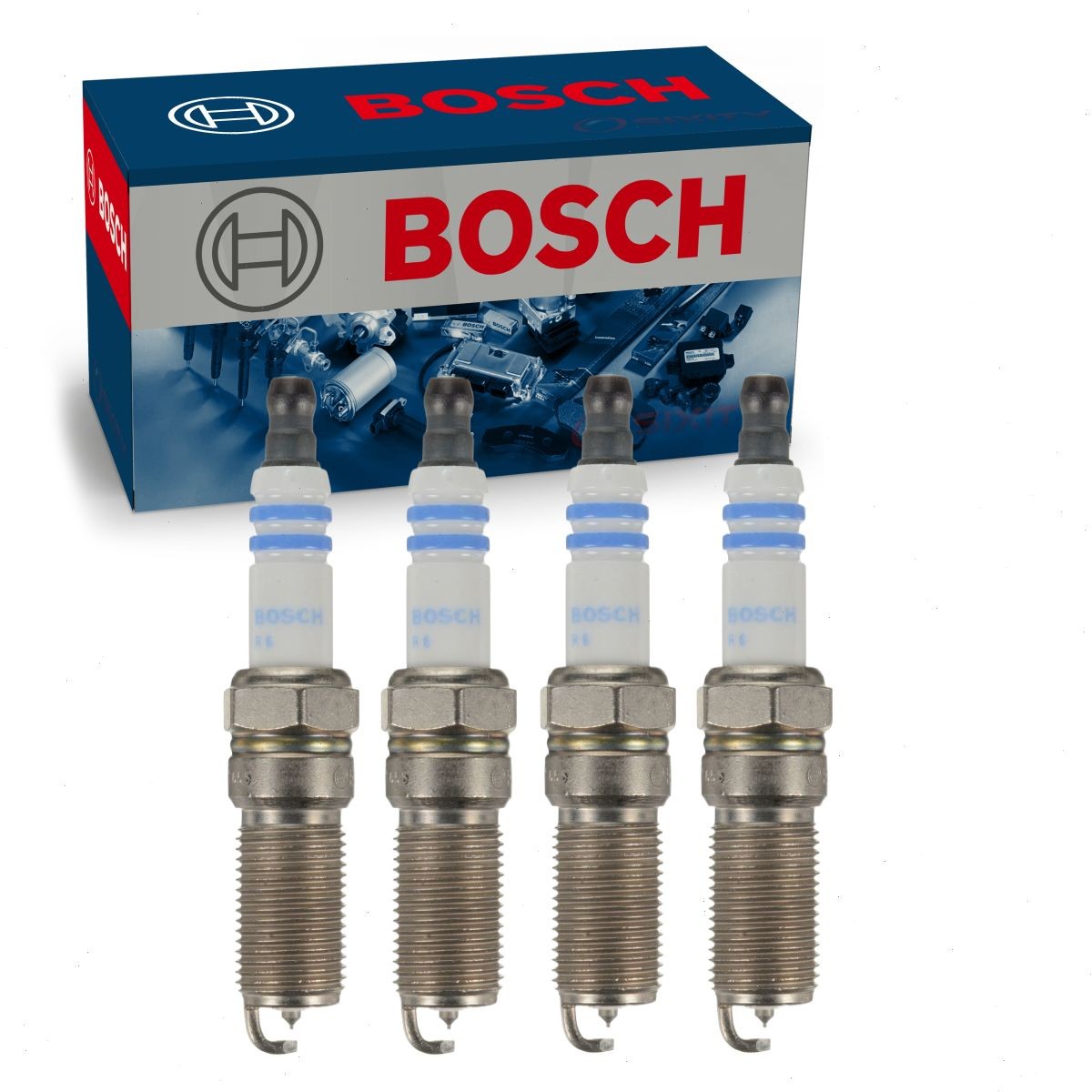 4 pc Bosch Double Iridium Spark Plugs for 2006-2013 Mazda 6 2.3L 2.5L L4 ir