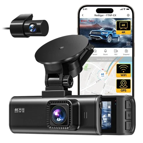 REDTIGER F7NP-EX Dash Camera Front & Rear 4K Dash Cam For Cars With WiFi & GPS deal from eBay