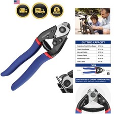 Cable Cutter, 7-1/2 Inch Heavy Duty Wire Rope...