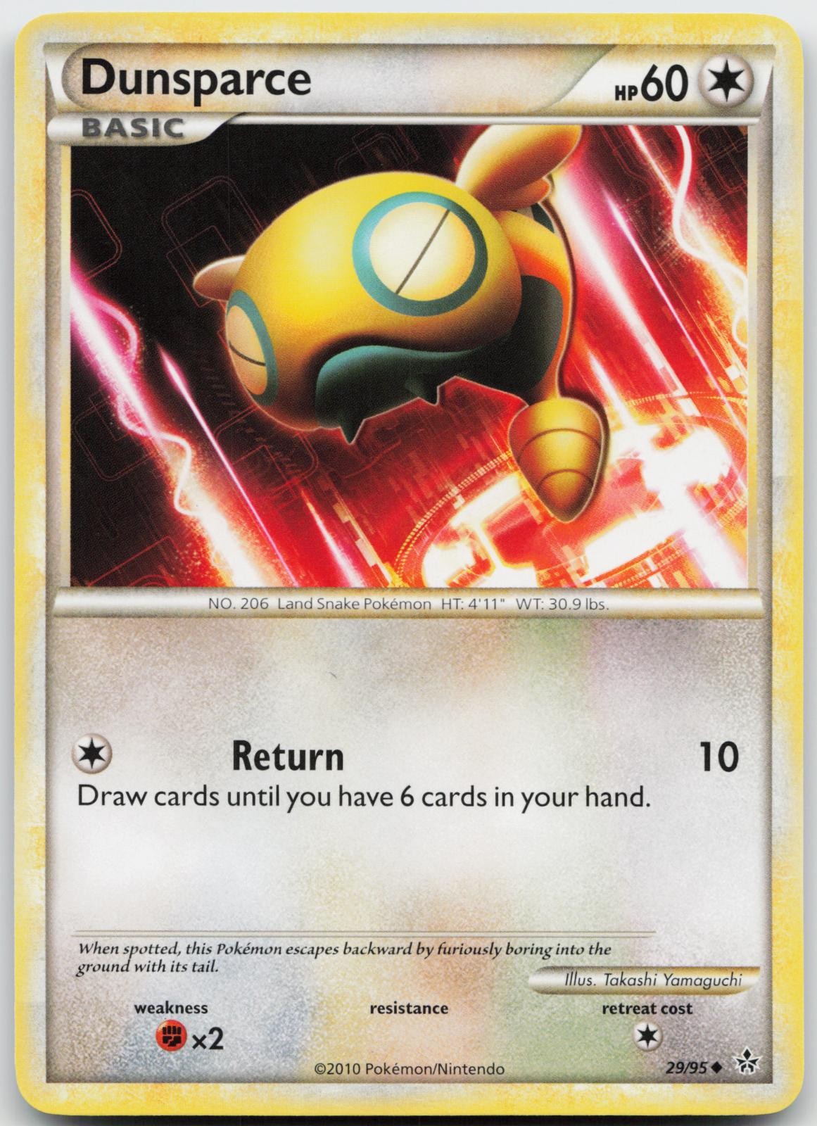 Dunsparce 29/95 Pokemon HGSS Unleashed - NM