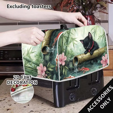Cat Themed Polyester 2 Slice Toaster Cover Dustproof Sale For Animal Charity x