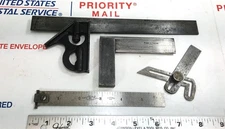 Brown & Sharpe No. 4, 542, Bevel Square Lot &  No. 4 Rule - Machinist Shop Tools