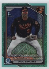 2024 Bowman Chrome Prospects Mega Box Aqua Mojo Refractor Emilio Sanchez 03rx