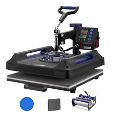 Heat Press Machine 15x15 in 30oz Tumbler Press T-Shirts Black Blue