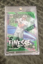 2024 Topps Chrome - Finesse Brock Bowers #F-8 Green Refractor /99 (RC)