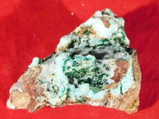 Translucent Druzy Quartz on BLUE Chrysocolla with Malachite South Africa 82.9gr