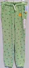 Cat & Jack Girls Size XL (14) Sage Green Floral Waffle Knit Jogger Pants