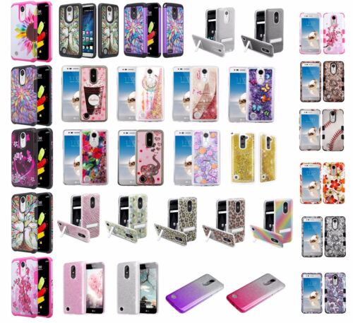 LG Aristo Slim Hybrid Hard Case Shockproof Phone Cover Cell Phone Case MetroPCS - Photo 1 sur 19