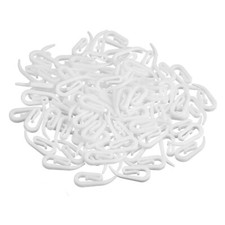 White Plastic Curtain Hooks Rail Track Glider Runners Hanging Clips curtain