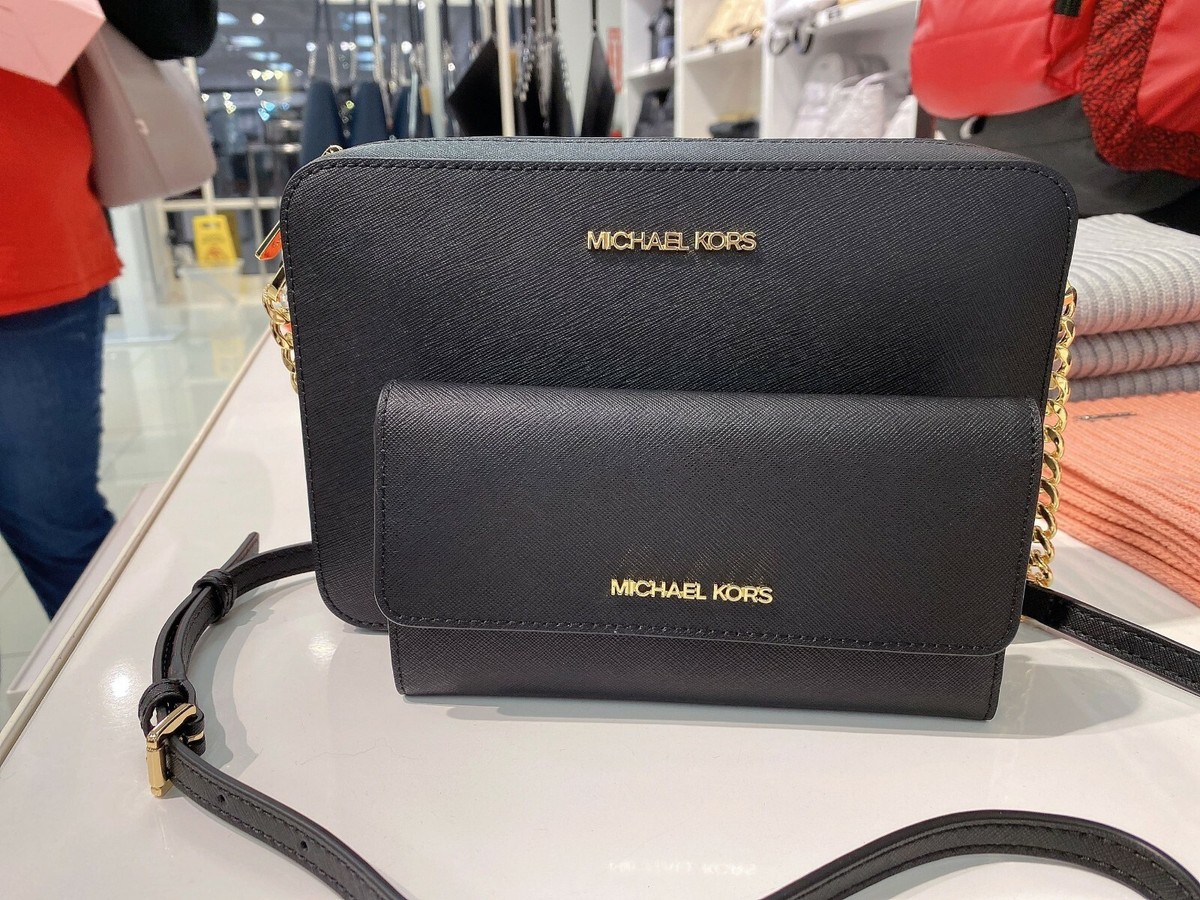 NWT Michael Kors MK Jet Set ITEM Large Saffiano Leather Crossbody