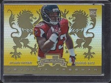 DEVONTA FREEMAN 2014 ROOKIES & STARS CRUSADE GOLD PRIZMS REFRACTOR RC #D 13/25