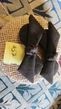Vintage Brown Suede Bow Shoe Clips - Unbranded 52  35