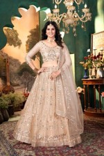 Wedding Wear Malay Satin Silk Lehenga Choli With Dupatta For Women And Girls