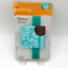 Cricut Cuttlebug 5x7 Embossing Folder W/1x7 Border “Bit Of Paisley” New