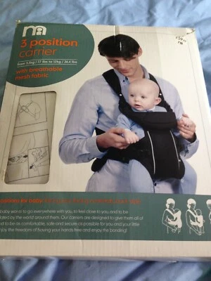 mothercare 3 position baby carrier sling 39.99 boxed