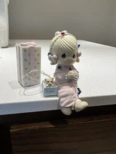 Precious Moments Stocking Hanger With Lights 566977 Vintage 1989 Retired Girl