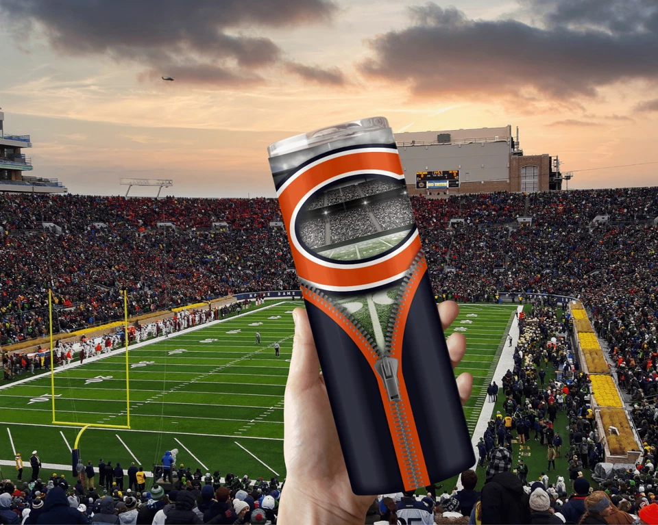 NFL 多色 20 盎司绝缘玻璃杯盒盖吸管防滑底部定制 — 第 4/4 张图片