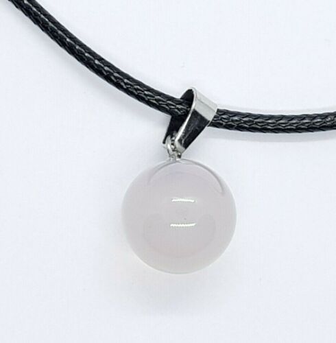 Globe Round Quartz Pendant Chakra Crystal Healing Stone Pendant Anxiety Necklace - Picture 41 of 125