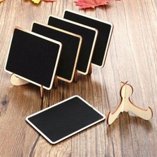 10 Mini Wooden Blackboard Wedding Party Chalkboard Sign Message Table Stand UK