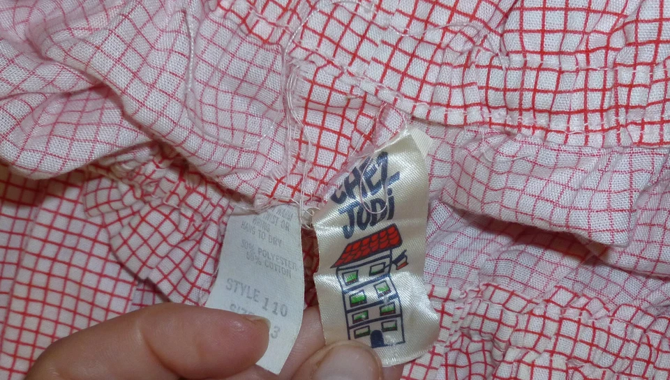 Vintage 70s Chez Jodi Gingham Sun Dress Belted Cottagecore Midi Size M - Image 4 of 4