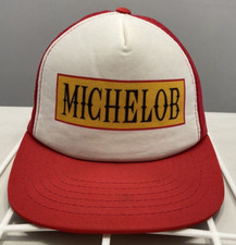 VTG Michelob Beer Trucker Cap Snapback Vented -Red-White-RARE COLORS - Mens Gift