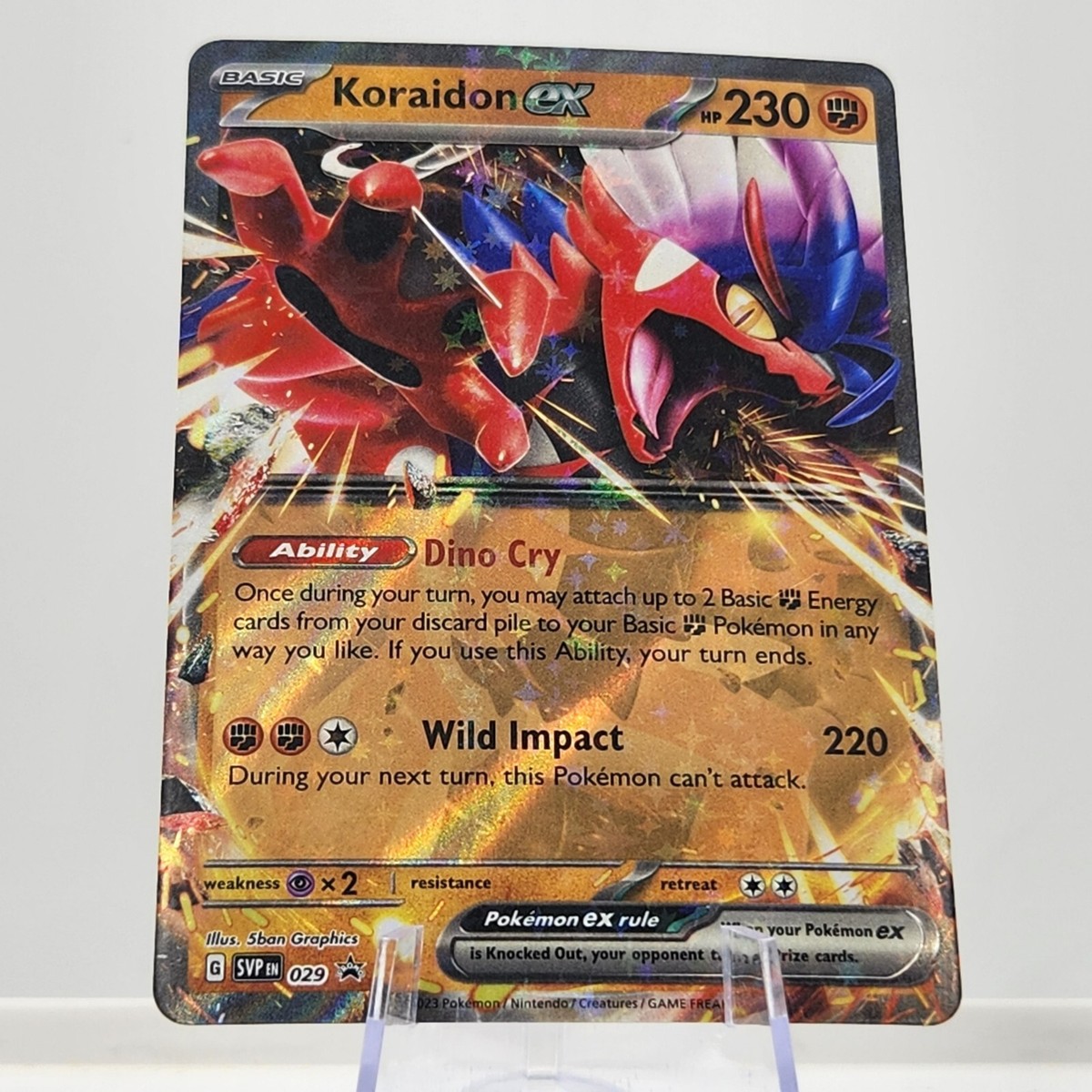 2) Miraidon Ex & Koraidon Ex SVP028 Black Star Promo - Pokemon TCG
