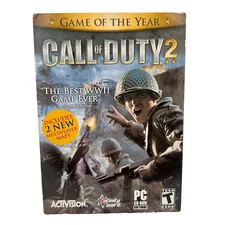 Call Of Duty 2 PC Game CD-ROM 6 Disc Set 2005 CIB - Box, Case, Manual, 6 Discs