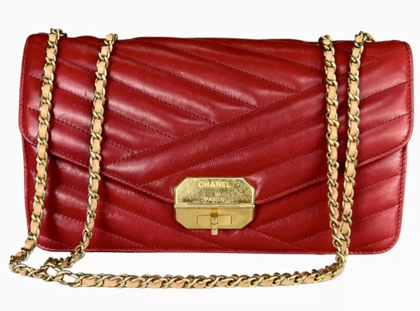 Chanel Pre-owned 2.55 Double Flap Shoulder Bag - Red