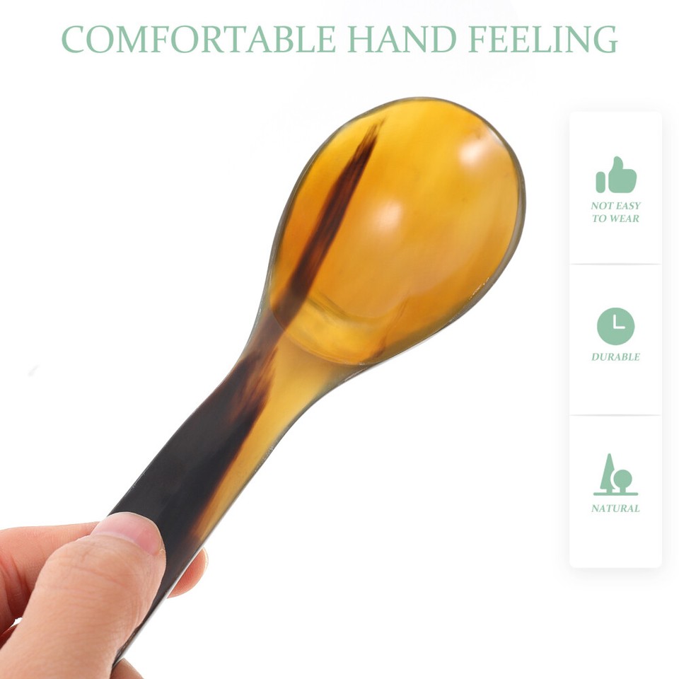 2 Pcs Fruit Japanese Ramen Spoons Horn Ice Cream Scoops Coffee Child eBay