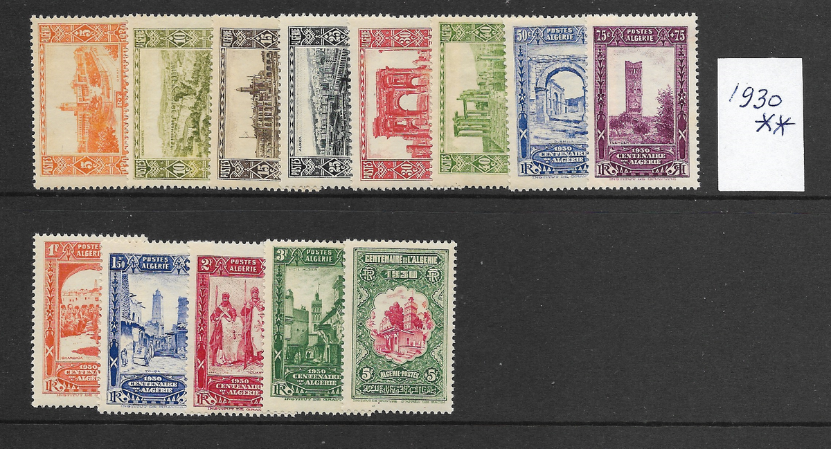 FRENCH ALGERIA @ 1930 Centenary of French Algeria Semi-Postal Set