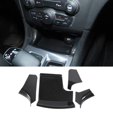 Interior Gear Shift Storage Trim For Dodge Charger 11+ Carbon Fiber Accessories