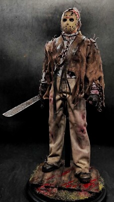 Jason X - Jason Voorhees 1/6 Custom Figure W. Weapons And Base