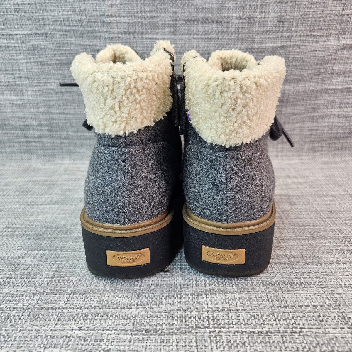 Dr. Scholl\'s Gray Felt Lace-Up High-Top Boots Buy Dr. Scholls Womens So Cozy Ankle Boot at Ubuy Jamaica main image 2