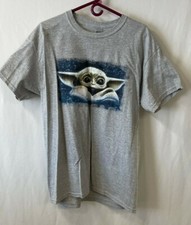 Star Wars The Mandalorian Baby Yoda Short Sleeve T-Shirt Gray Men's Large