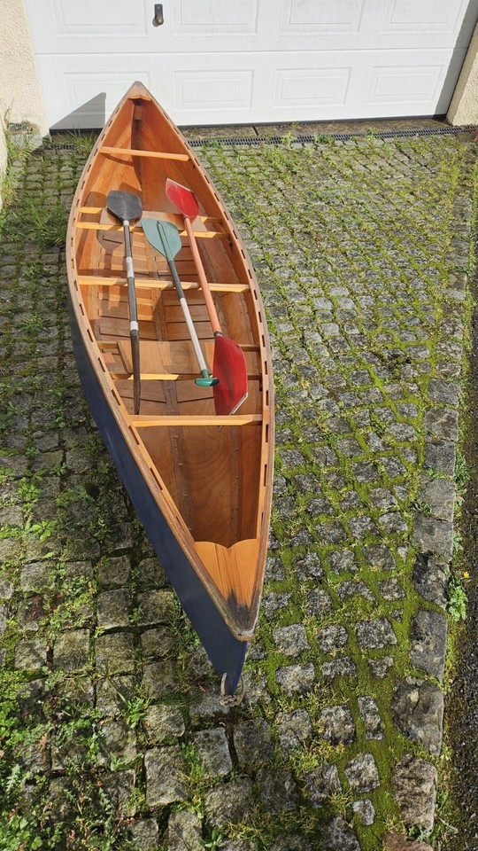Beautifully hand built wooden Canadian Canoe eBay