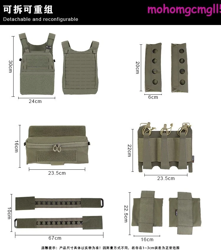 Tactical RFG FCPCV5 Vest 500D Nylon LightWeight Quick Release Molle PlateCarrier - Image 3 of 4
