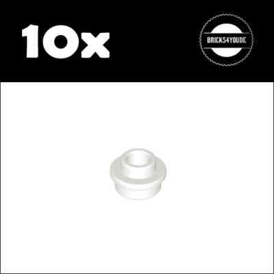 Lego  - 85861 - White Plate, Round 1 x 1 with Open Stud - 10x - NEU