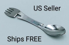 5 in 1 Camping Multi Fork Knife Spoon Bottle / Can Opener Ships FREE US Seller