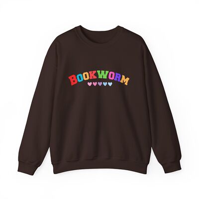Cute Bookworm Sweatshirt, Book Lover Gift, Teachers Sweatshirt, Fall Clothing