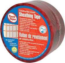6 Tuck Tape Construction Sheathing Tape, Epoxy Resin Tape, 2.4 in x 180 ft Red 