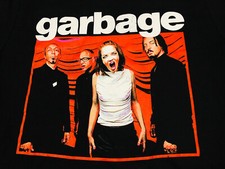 T-shirt Garbage Band - Shirley Manson années 90 Grunge Marilyn vintage NOS Rock L