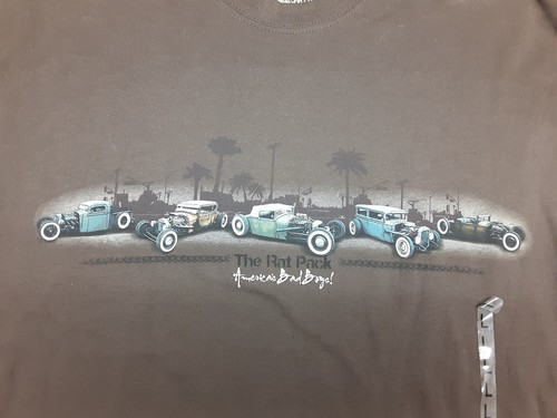 Newport Blue "The Rat Pack America's Bad Boys" Graphic T-Shirt Brown Size L - Picture 3 of 7
