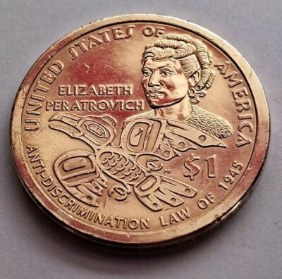 2020-P Native American Elizabeth Peratrovich $1 One Dollar Coin