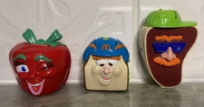 (3) McDonald's Changeables Steak Apple Sandwich Transformers Happy Meal Toy 1993